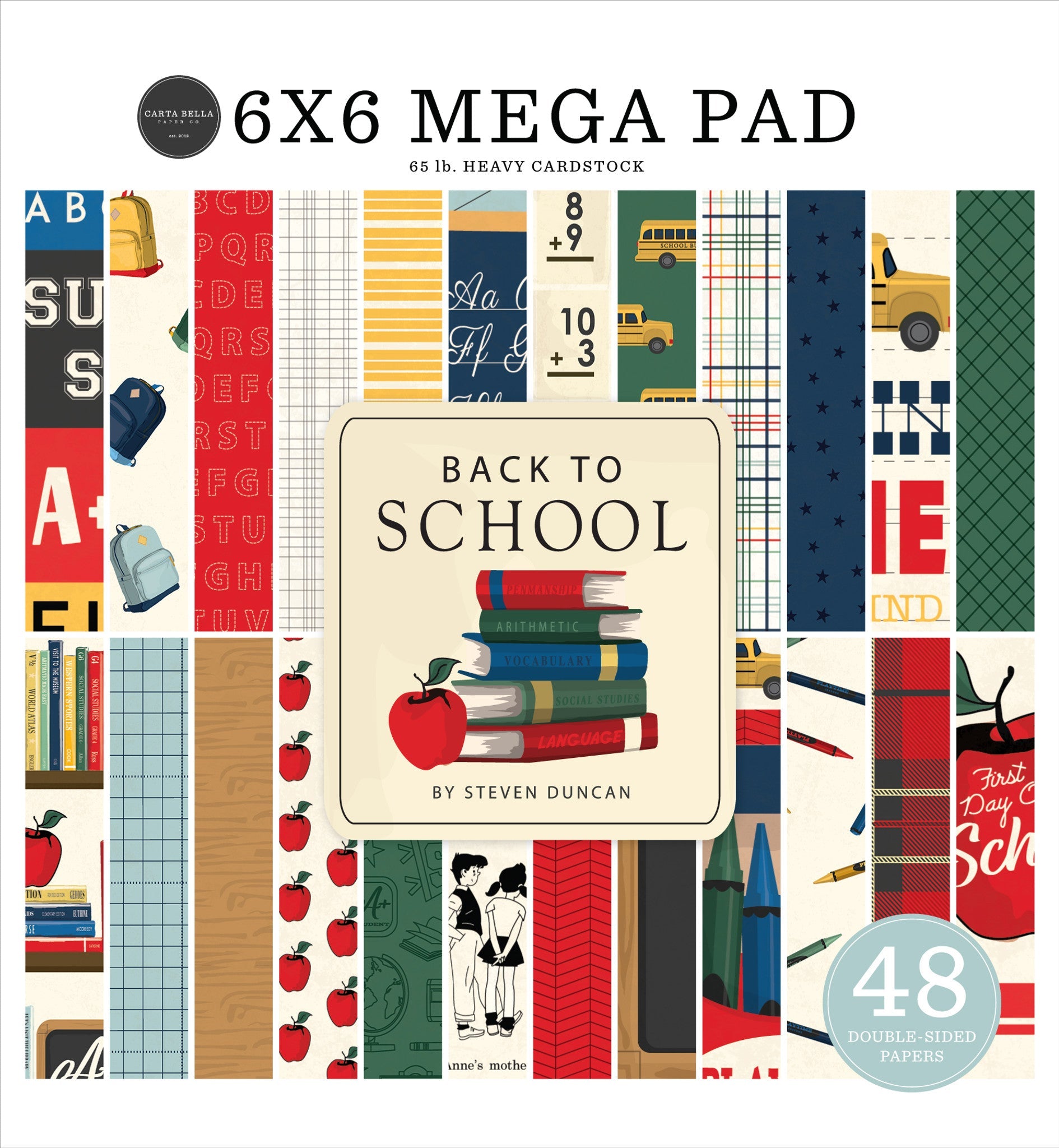 Back To School 6″ x 6″ Mega Pad Cardmakers – Carta Bella Hot on Sale