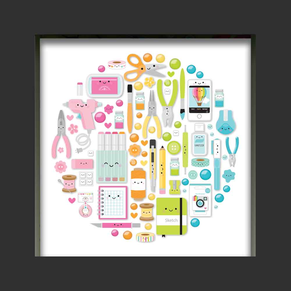 Cute & Crafty Shadow Box Insert Kit – Doodlebug Online now
