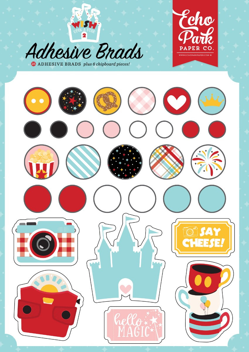 Decorative Adhesive Brads – Wish Upon A Star 02 – Echo Park Online now