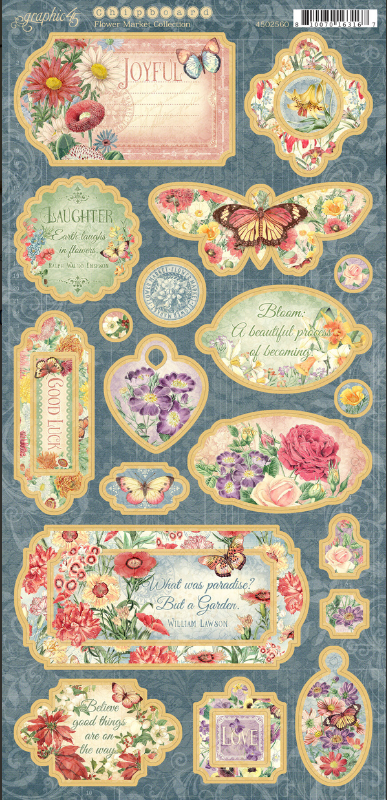 Chipboard Embellishment, 6×12 – Flower Market Collection – Graphic 45 Online