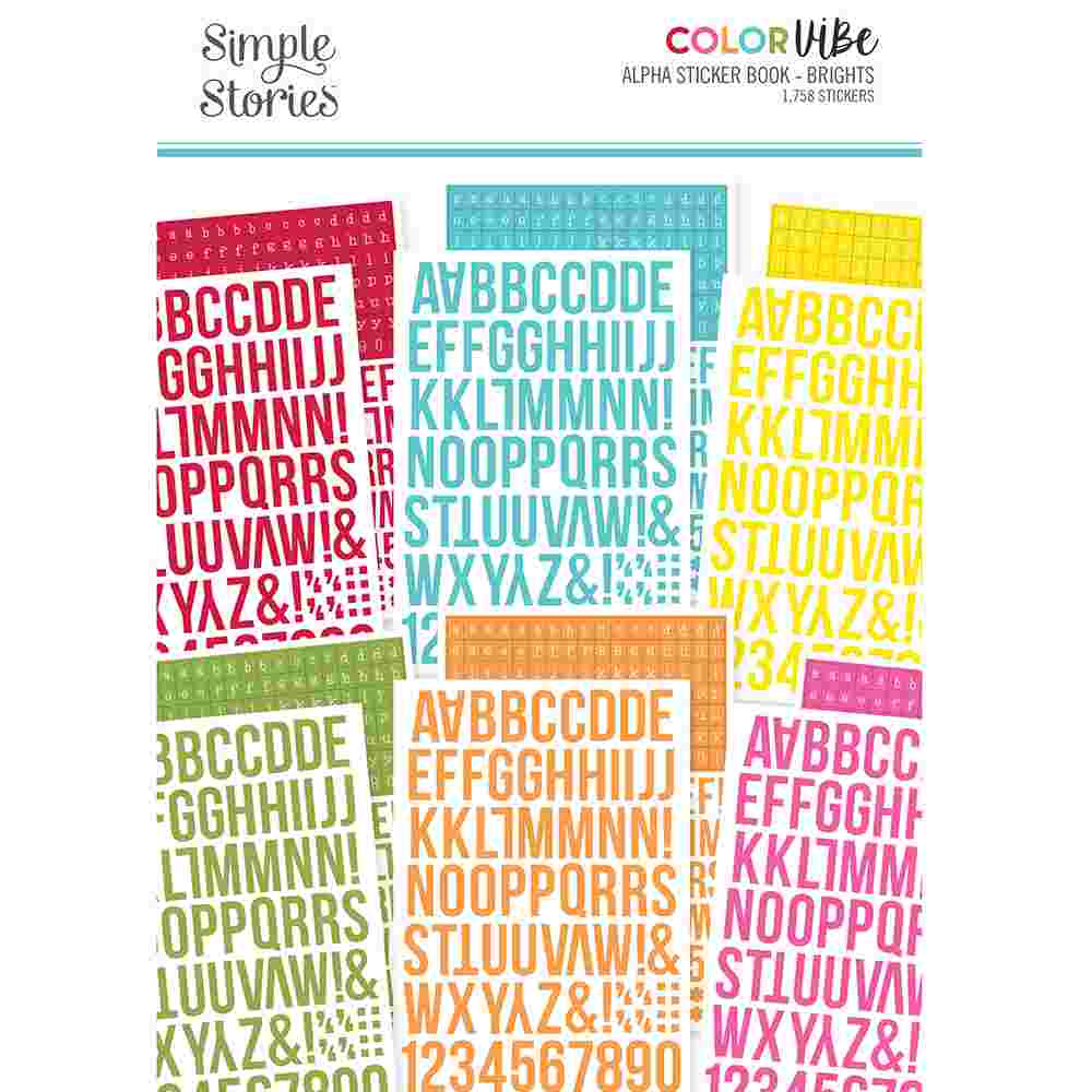 Brights Alpha Sticker Book – Color Vibe – Simple Stories Online Sale