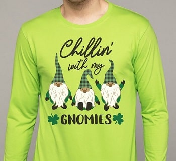 Chillin’ with my Gnomies T-Shirt SVG Image File Download for St. Patrick’s Day Projects Online Sale