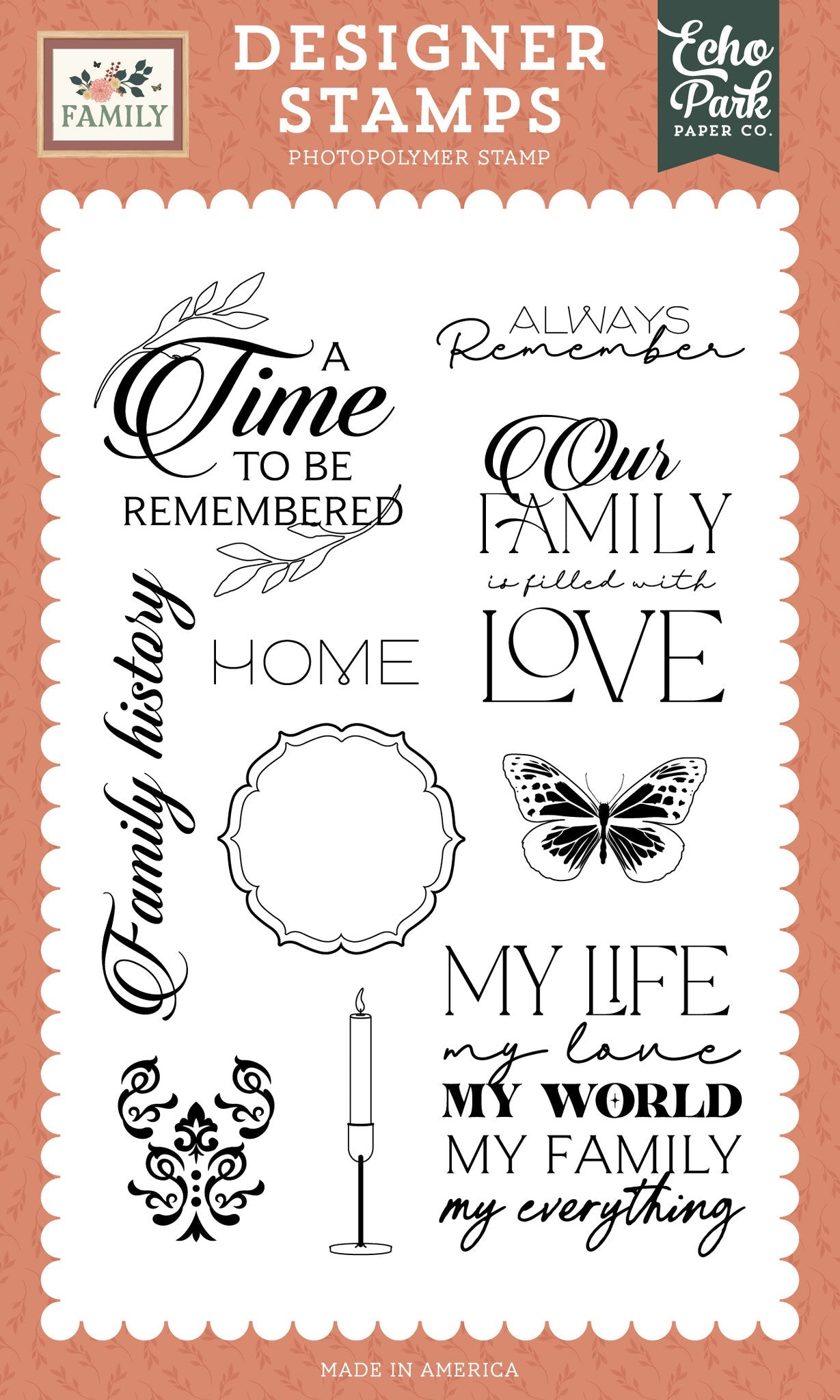 A Time To Be Remembered Stamp Set – Family – Echo Park Hot on Sale