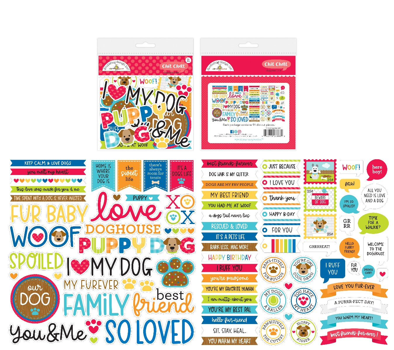 Chit Chat Odds & Ends-Doggone Cute Collection –  Doodlebug Design Fashion