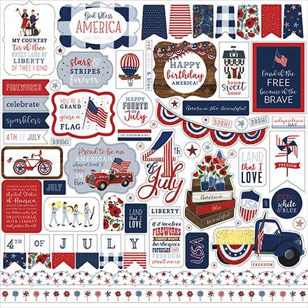 America The Beautiful Element Stickers – Echo Park Online Hot Sale