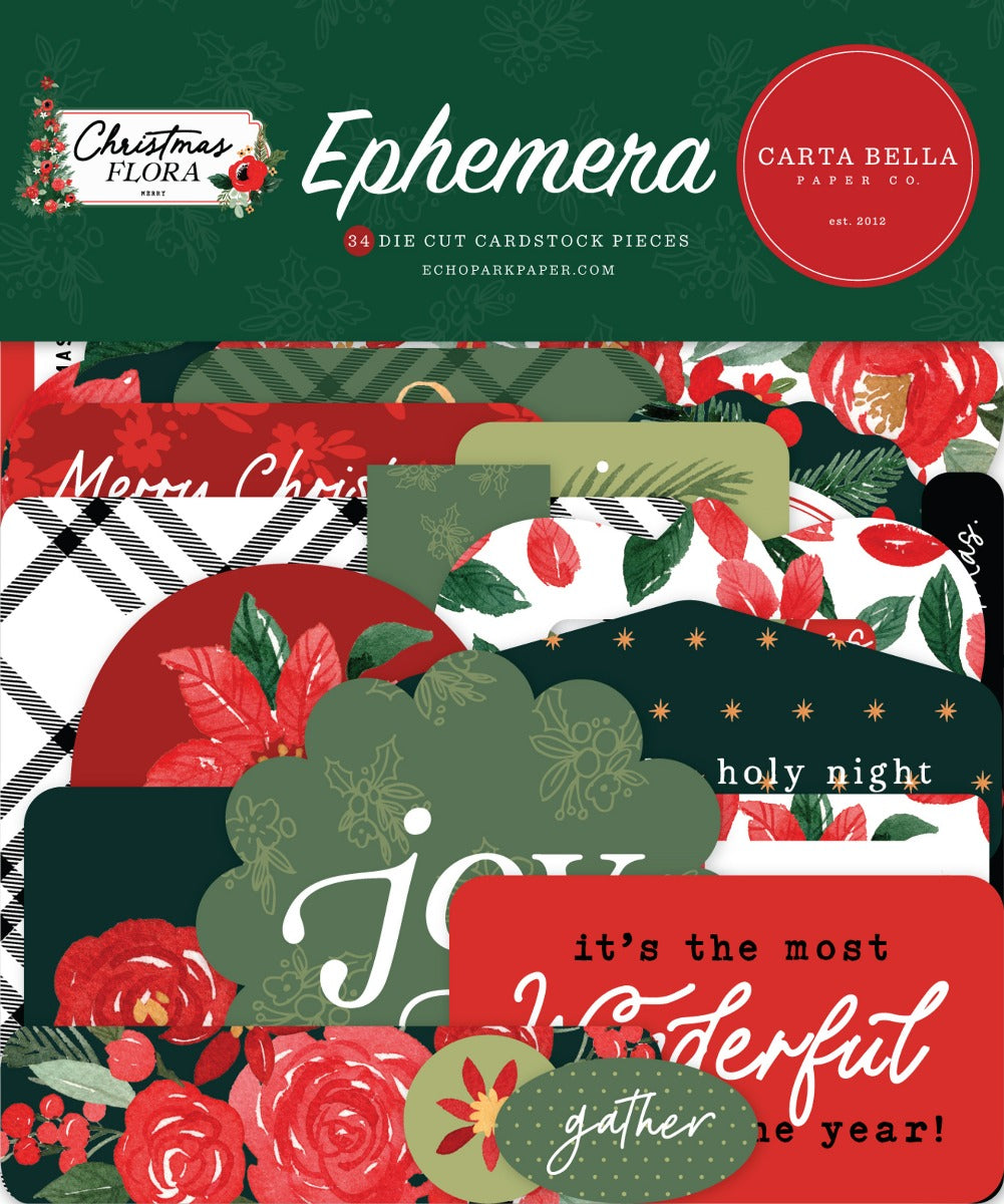Christmas Flora Ephemera- Carta Bella Supply