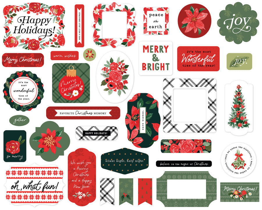 Christmas Flora Ephemera- Carta Bella Supply