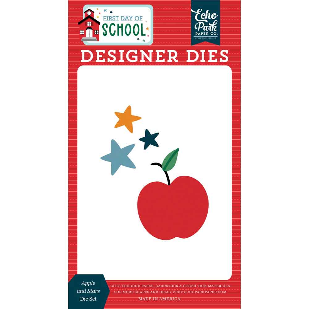 Apple and Stars Die Set – First Day Of School – Echo Park on Sale