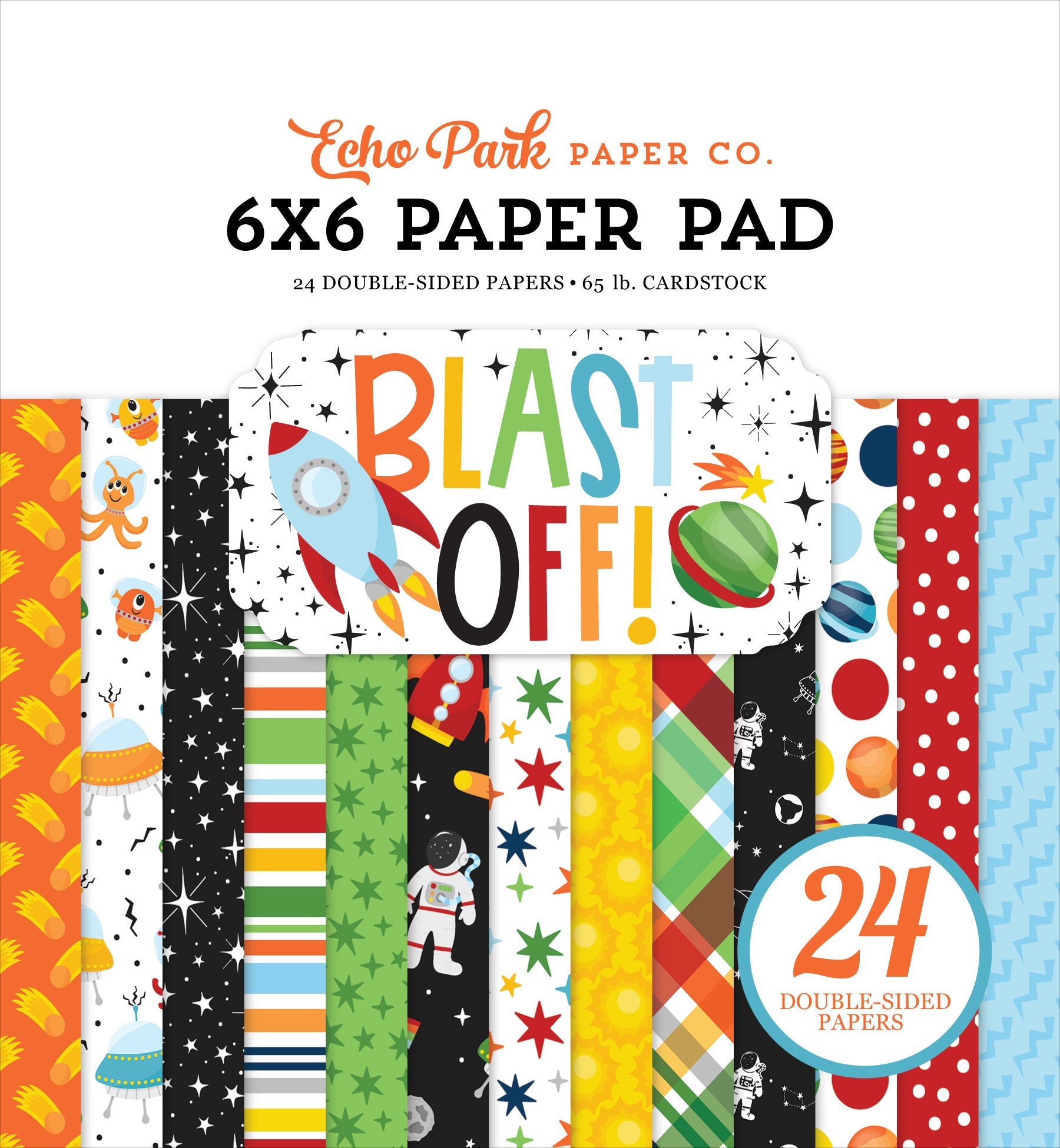Blast Off 6″ x 6″ Paper Pad – Echo Park Online Hot Sale