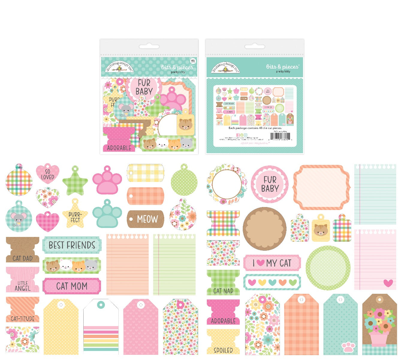 Bits & Pieces – Pretty Kitty Collection- Doodlebug Design Supply