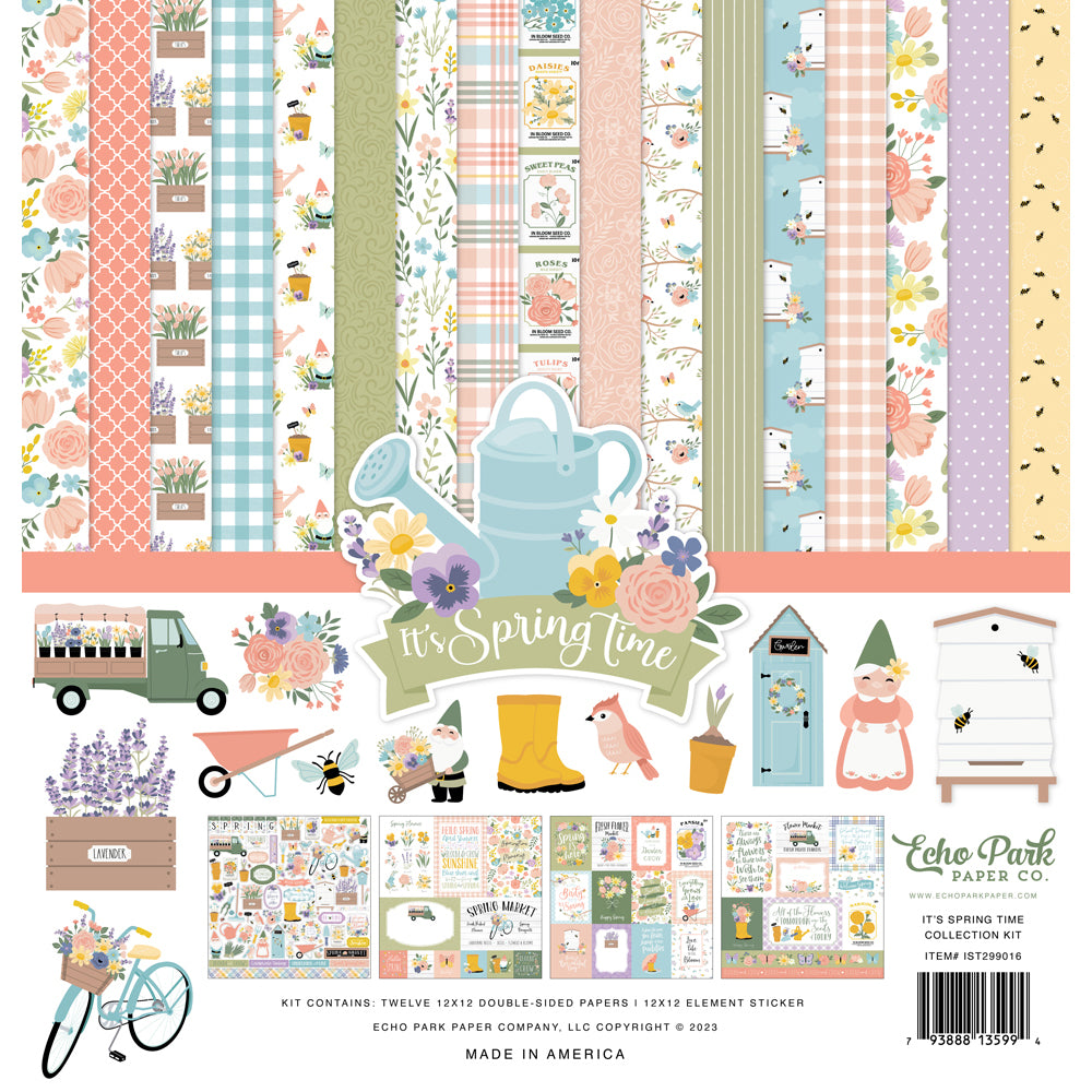 Cardstock Collection Kit, 12 x 12 – It’s Spring Time – Echo Park on Sale