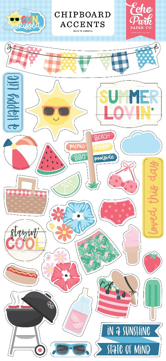 Chipboard Accents – Sun Kissed Collection – Echo Park Supply