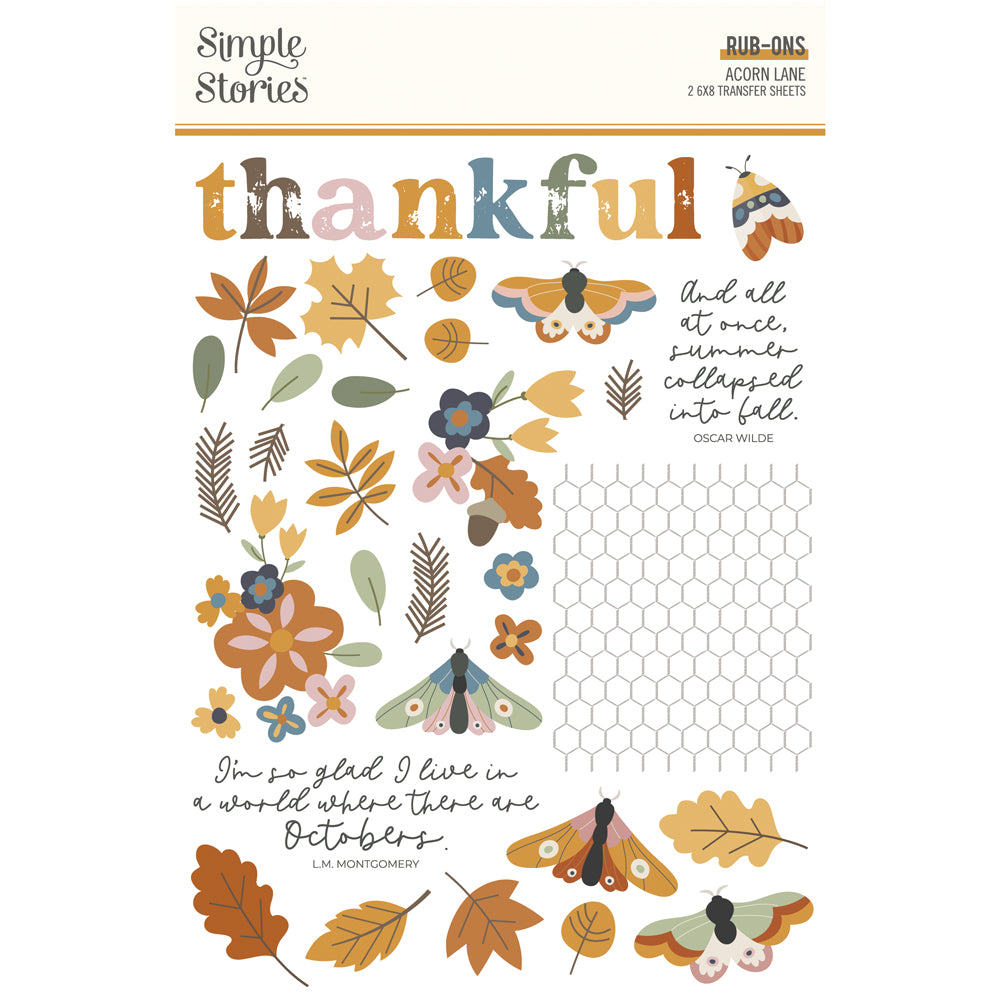 Acorn Lane – Rub Ons – Simple Stories on Sale