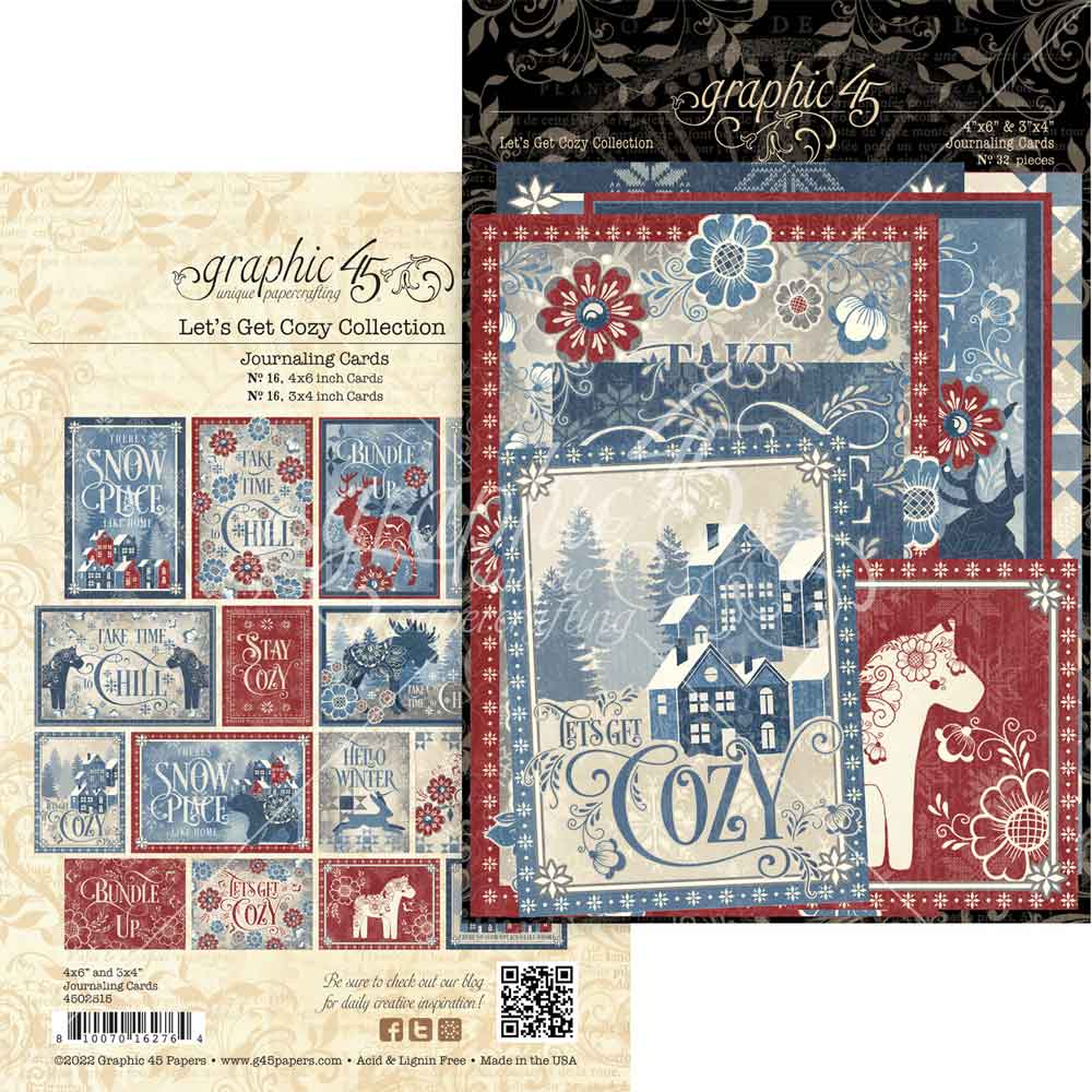 Let’s Get Cozy Journaling Cards – Graphic 45 Supply
