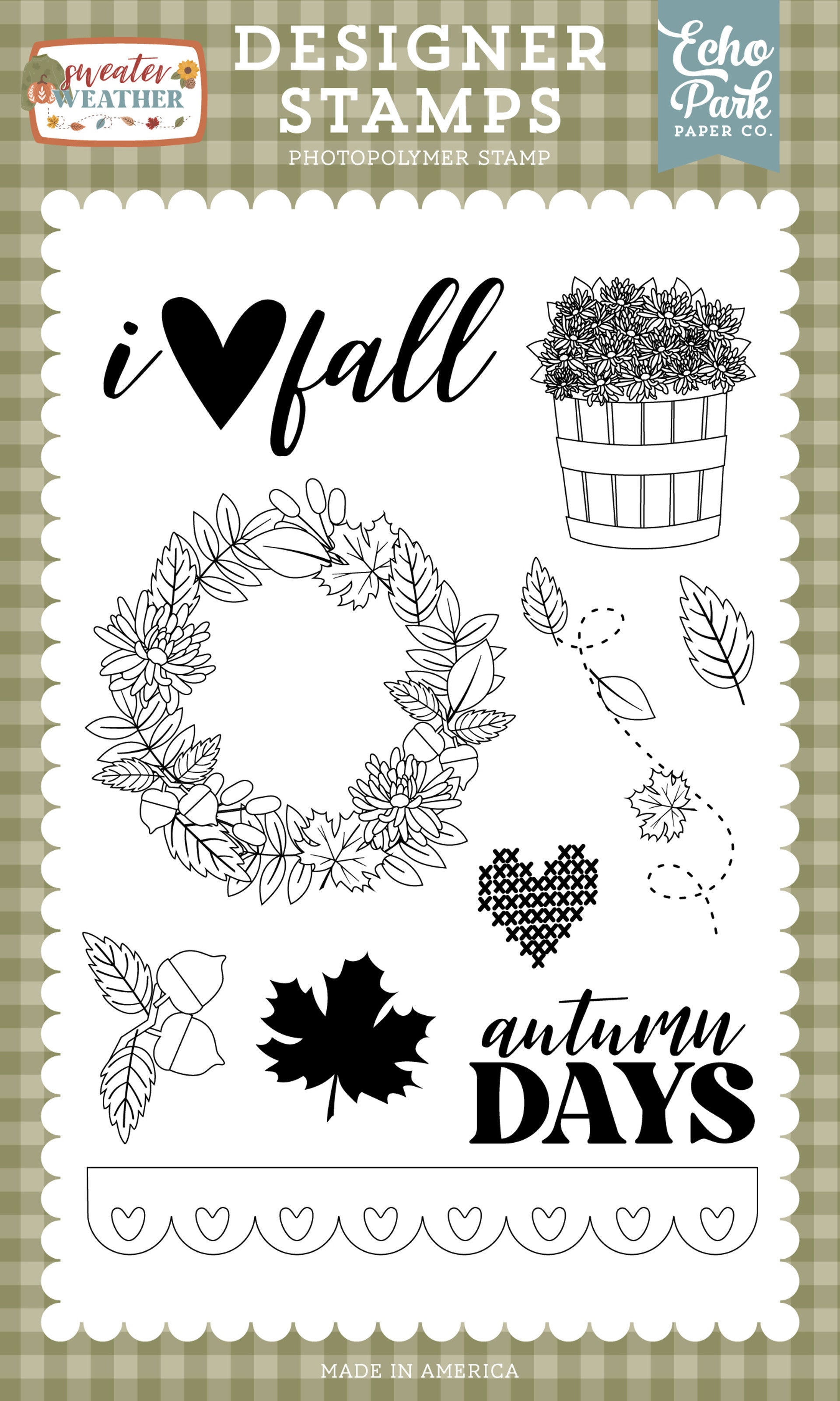 Fall Wreath Stamp Set – Sweater Weather – Echo Park Sale