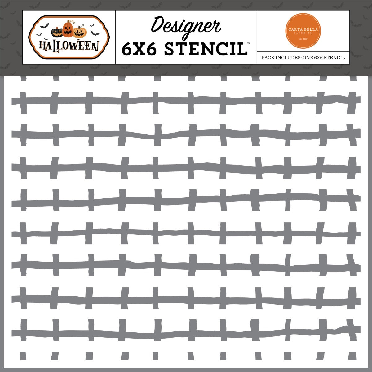 Halloween Spooky Scary Stitch Stencil- Carta Bella Online now