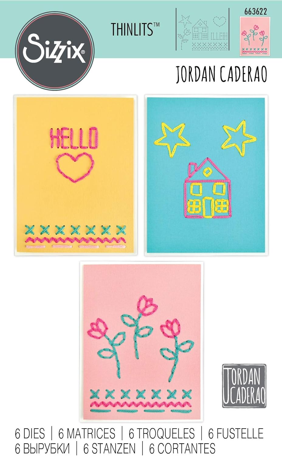 House, Heart, Flower & Star Stitchlits Thinlits Die Set – Sizzix on Sale