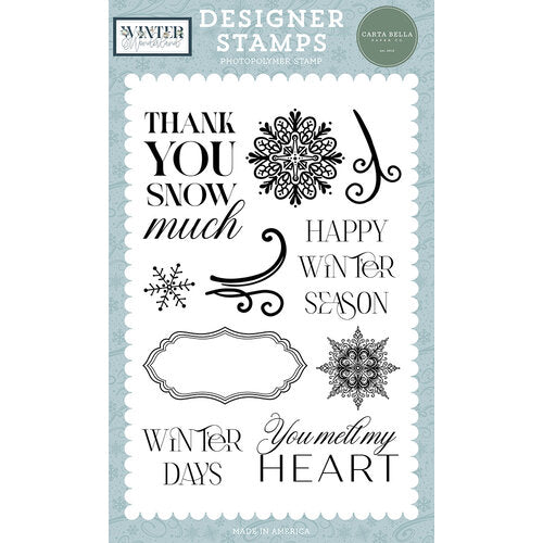 Happy Winter Season Stamp Set – Winter Wonderland – Carta Bella Hot on Sale