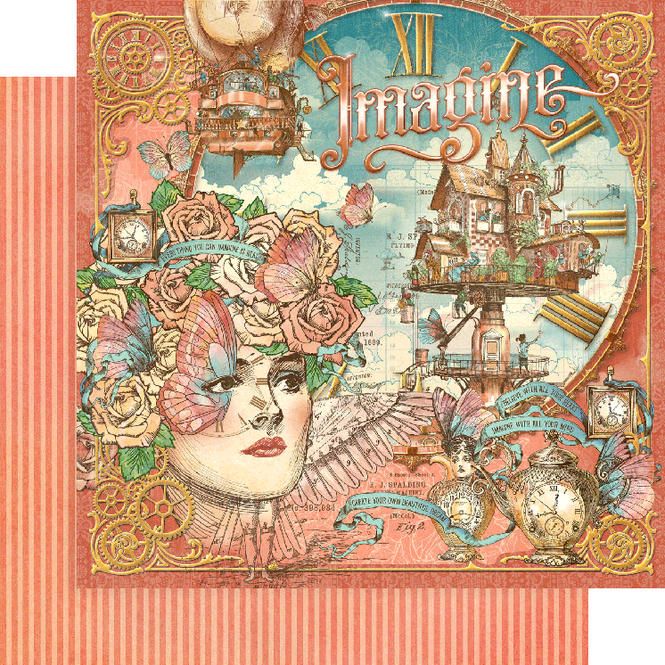 Imagine Collector’s Edition 8″ x 8″ Paper Kit w/ Stickers – Graphic 45 Online now