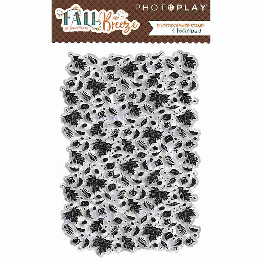 Leaves Photopolymer Stamp (Background) – Fall Breeze – Traci Smith – PhotoPlay Sale