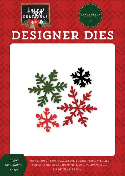 Jingle Snowflakes Dies – Happy Christmas – Carta Bella Online Hot Sale