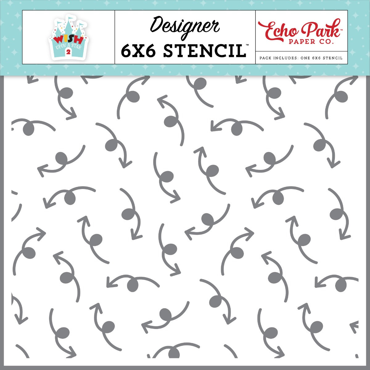 Loopy Arrow Stencil, 6×6 – Wish Upon A Star 02 – Echo Park Online