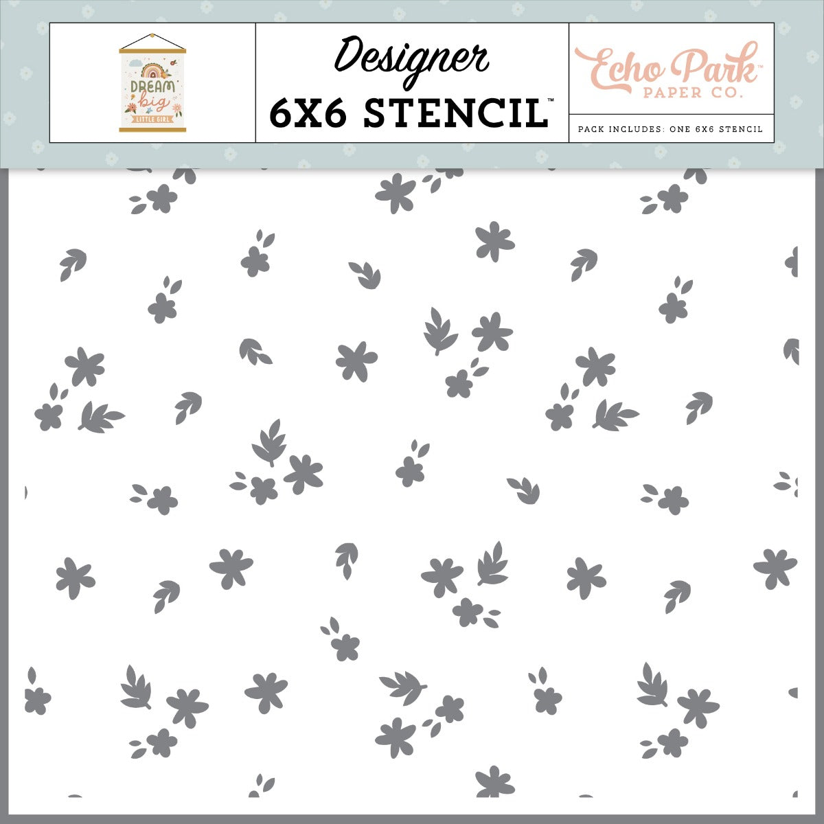 Echo Park DBG305033 Little Miss Floral Stencil Discount