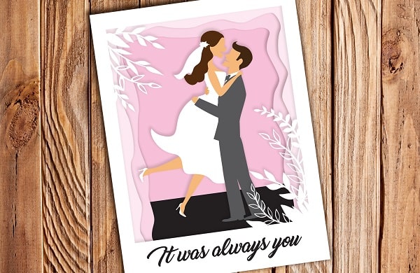 It Was Always You Wedding Card SVG Image File Download for Wedding Projects Supply