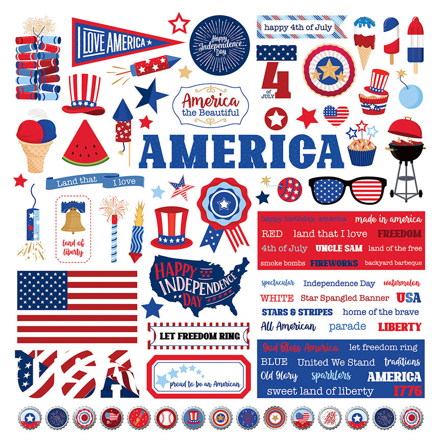 Element Stickers – Land That I Love Collection – Becky Moore – Photoplay Online Sale