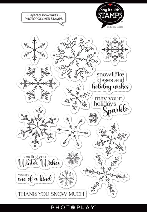 Layered Snowflakes Stamps – Say It With Stamps – PhotoPlay Fashion