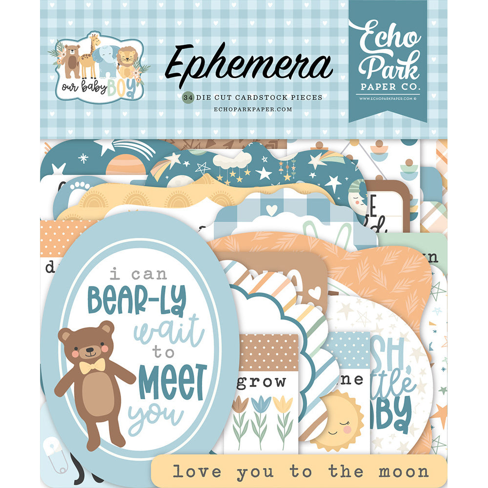 Ephemera – Our Baby Boy Collection – Echo Park Sale