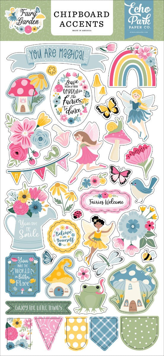 Fairy Garden 6×13 Chipboard Accents – Echo Park Online now