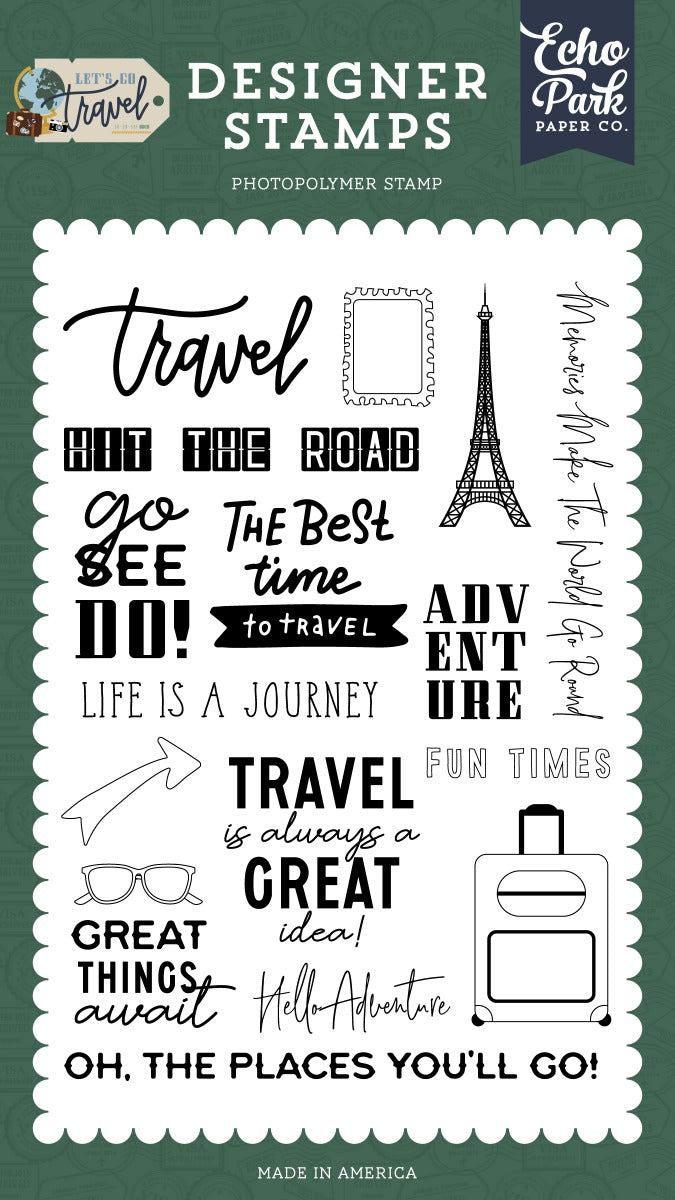Hit The Road Stamps – Let’s Go Travel Collection – Echo Park Discount