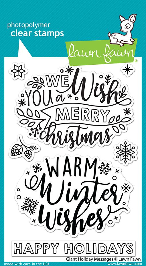 Giant Holiday Messages Clear Stamp Set – Lawn Fawn Fashion