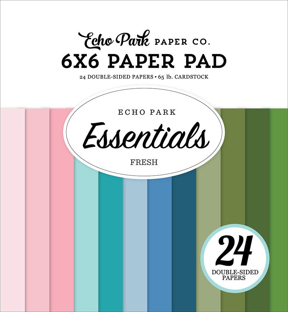 Fresh Essentials 6″ x 6″ Paper Pad – Echo Park Supply