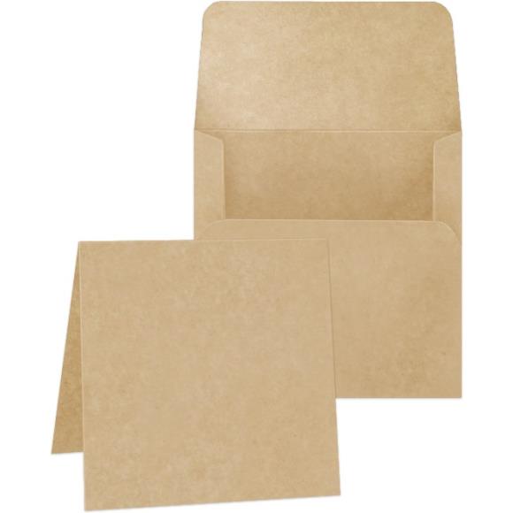 Kraft Square Cards 5 1/4″ x 5 1/4″ with Envelopes – Staples – Graphic 45 Supply