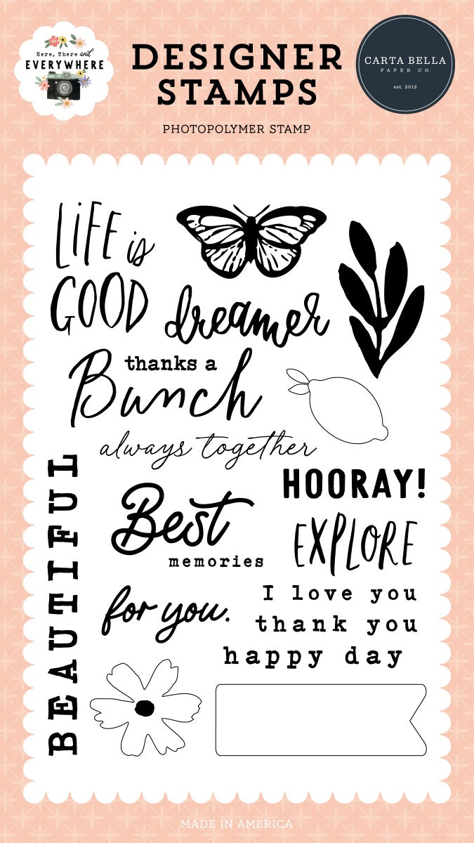 Dreamer Stamp Set – Here, There, and Everywhere – Carta Bella Paper on Sale