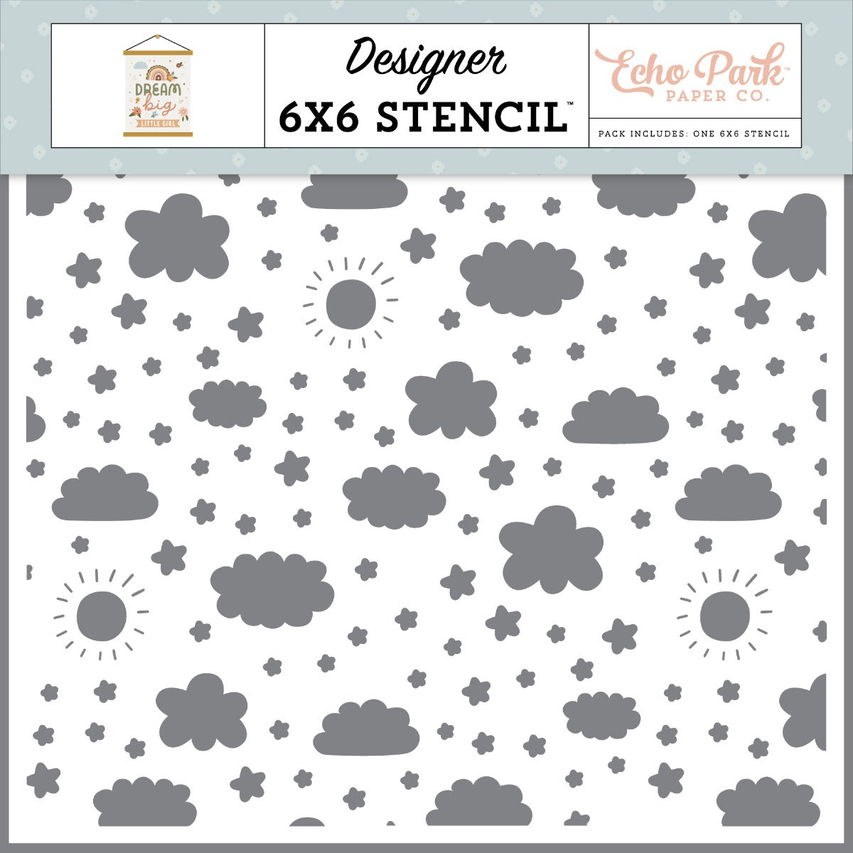 Echo Park DBG305034 Little Ray Of Sunshine Stencil Supply