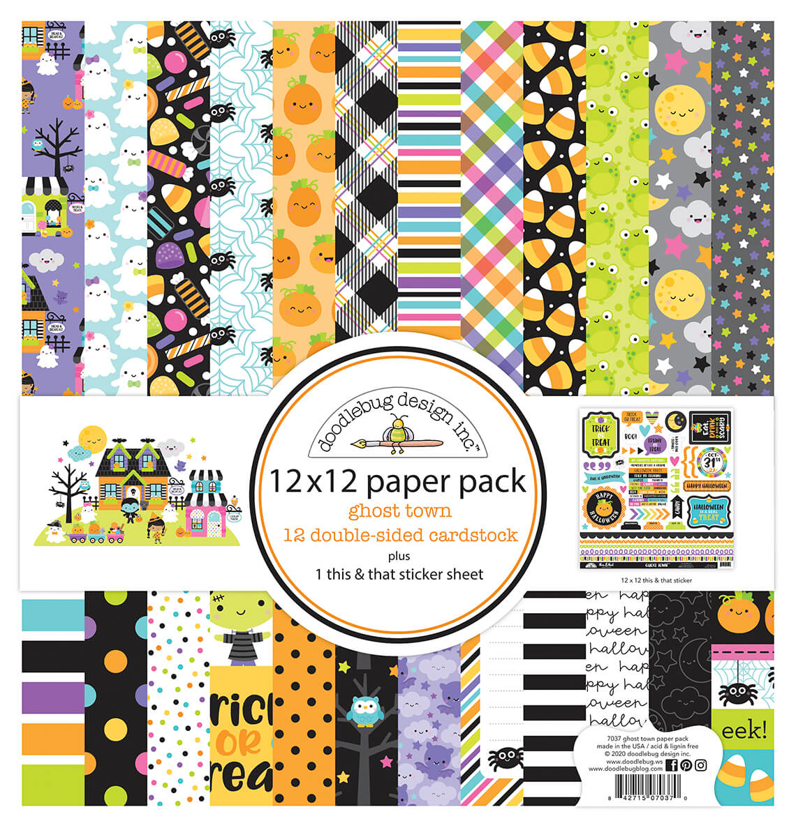 Ghost Town 12″ x 12″ Paper Pack – Doodlebug Online