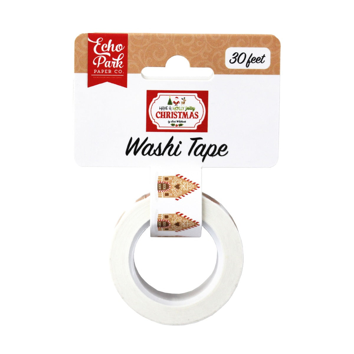Have A Holly Jolly Christmas Washi Tape – Gingerbread Bakery- Echo Park Hot on Sale