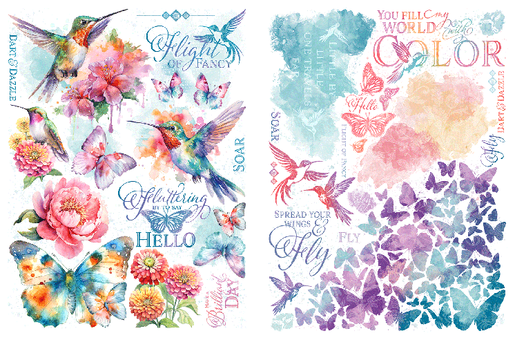 Flight of Fancy Rub-On Transfers – Graphic 45 Online Hot Sale
