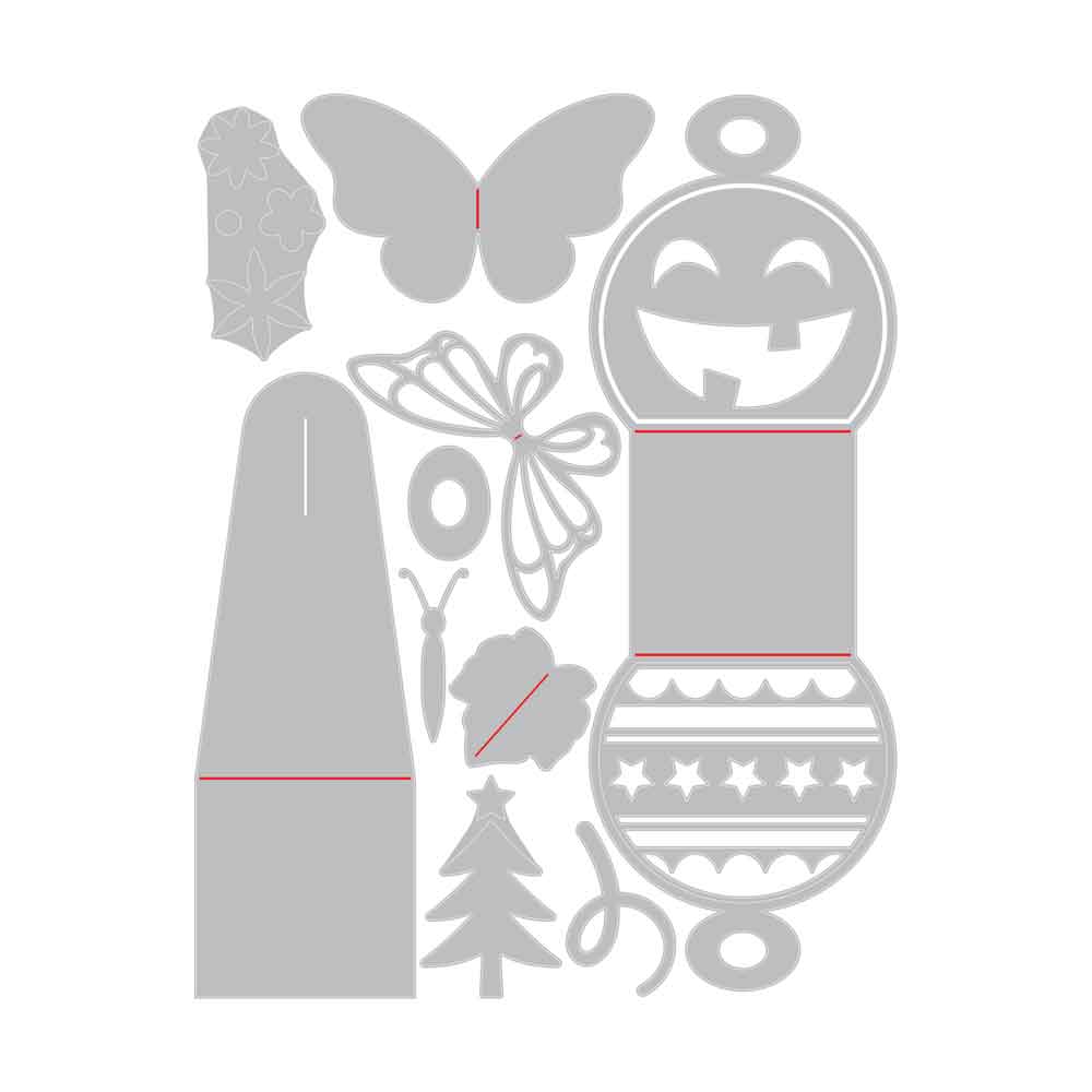 Holiday Gift Box Thinlits Dies – Jennifer Ogborn – Sizzix Fashion