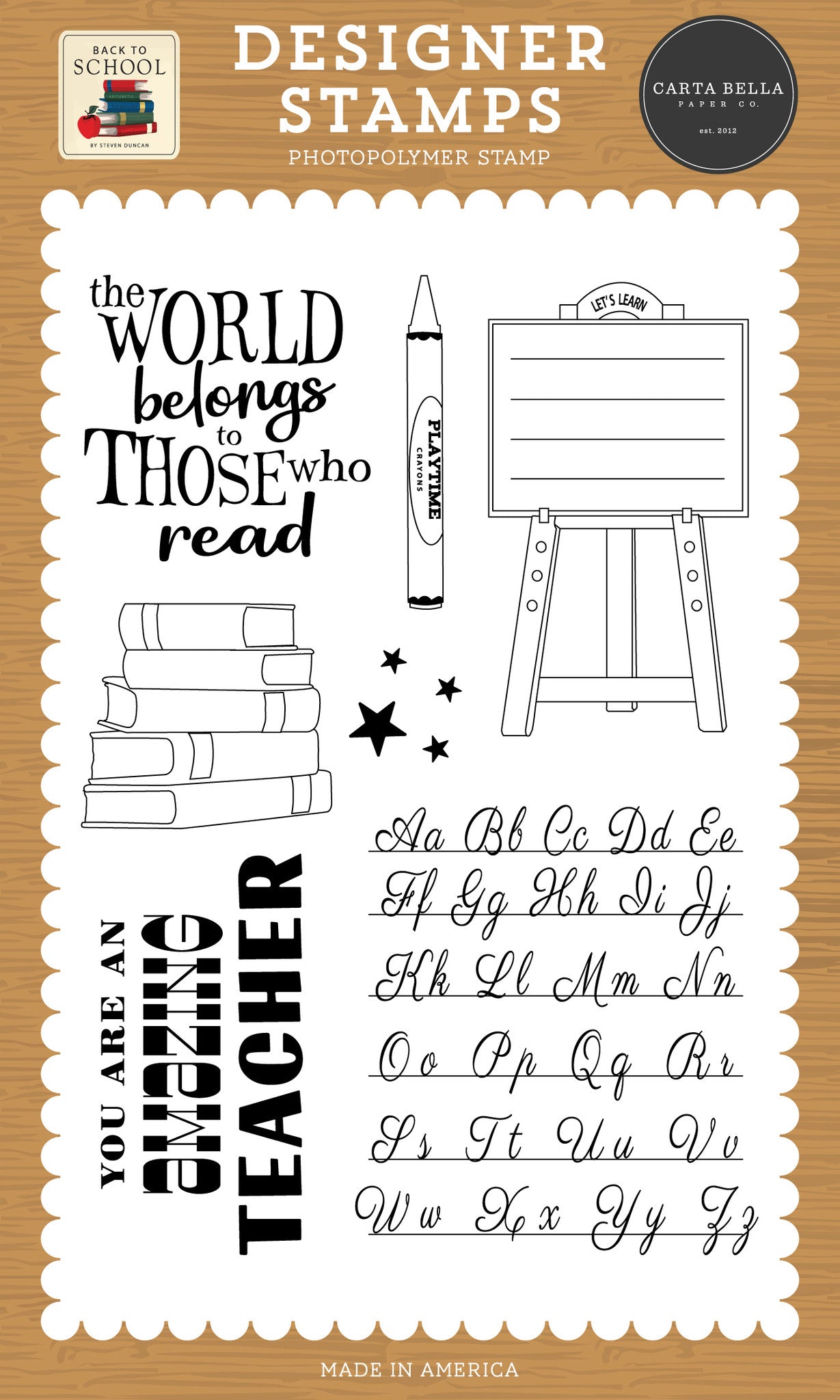 Easel Stamp Set – Back To School – Carta Bella Supply