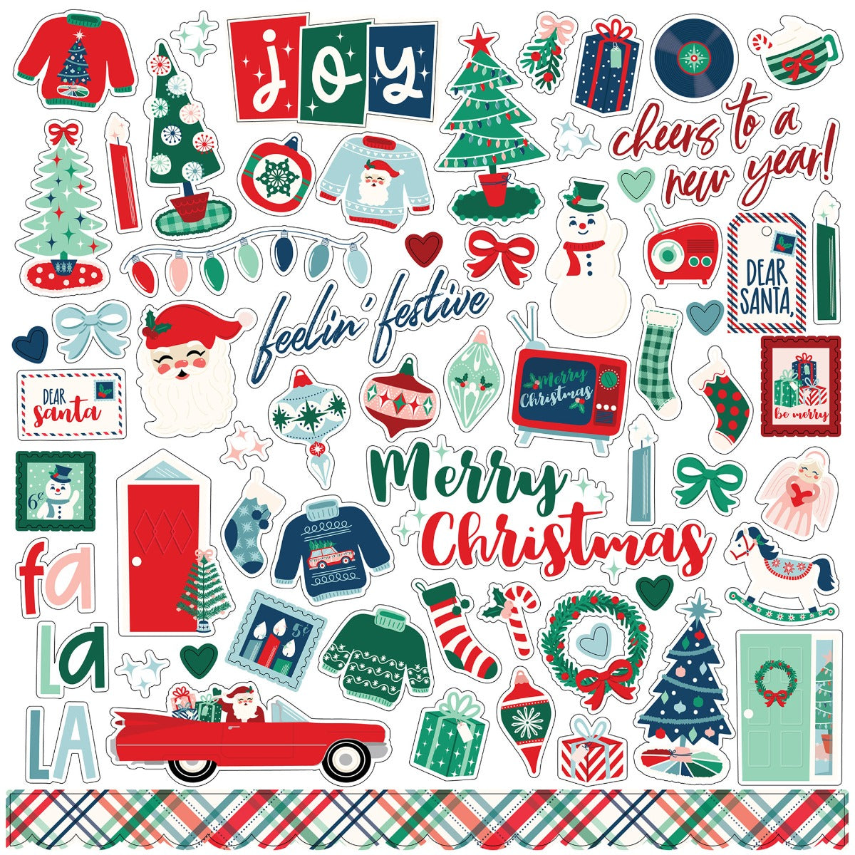 Happy Holidays Element Stickers – Echo Park Discount