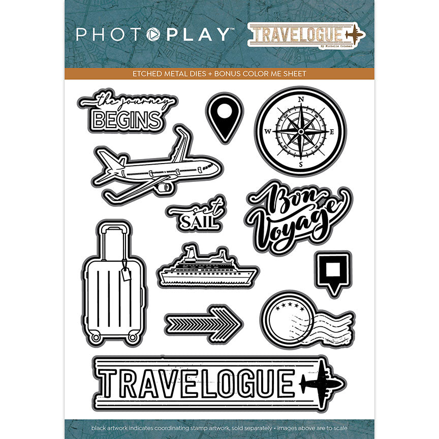 Etch Metal- Dies- Travelogue Collection- Photo Play Online