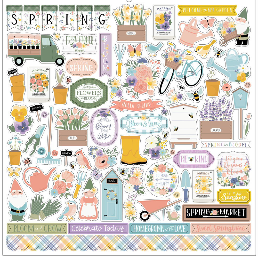 Element Sticker Sheet, 12 x 12 – It’s Spring Time – Collection Discount