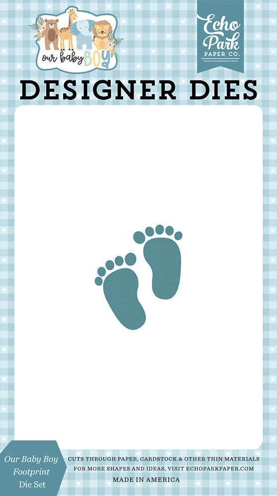 Footprint Die Set – Our Baby Boy-  Echo Park Online now