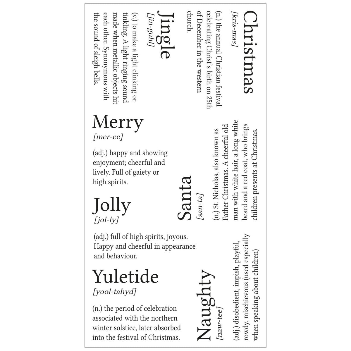 Festive Dictionary  Definitions Clear Stamps – Pete Hughes – Sizzix Hot on Sale