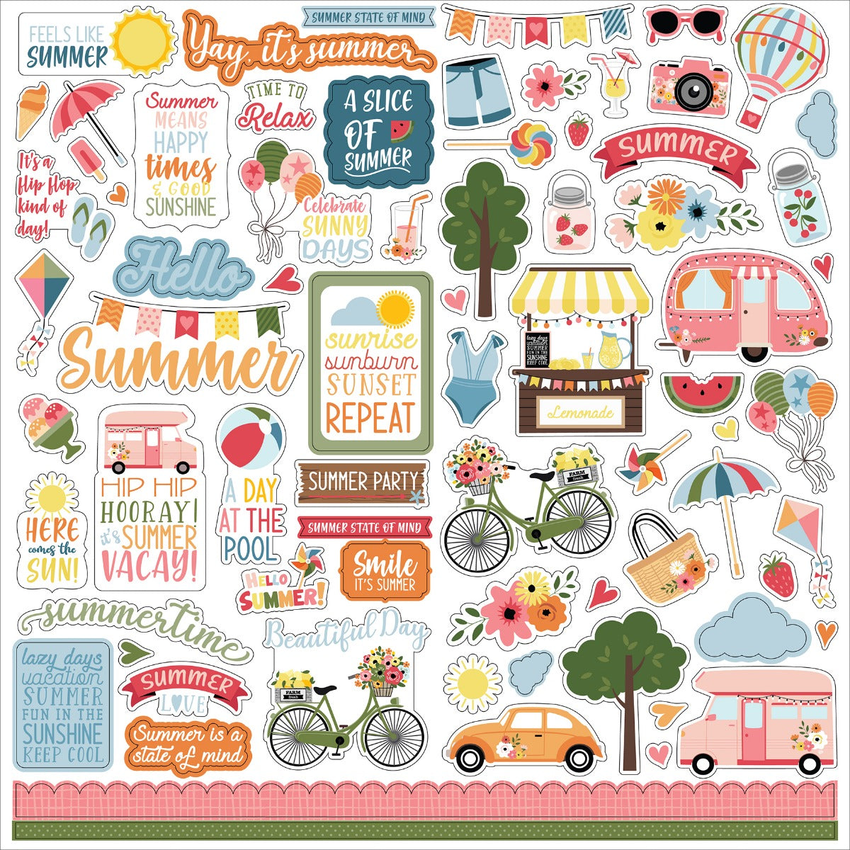 Element Stickers, 12×12 – Here Comes the Sun Collection – Echo Park Hot on Sale
