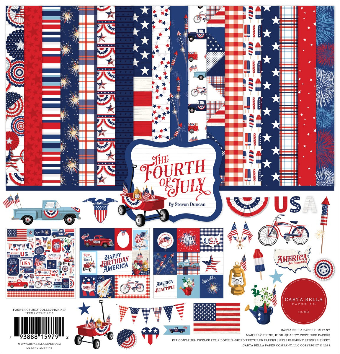 Fourth Of July Collection Kit – Steven Duncan – Carta Bella Paper Online Hot Sale